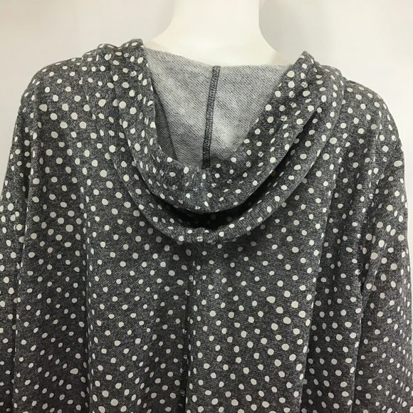 Avenue Gray/White Polka Dot Hoodie - Picture 8 of 11